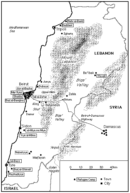 Detailed Lebanon Map